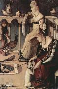 Vittore Carpaccio Two Venetian Ladies on a Balcony (nn03) oil painting picture wholesale